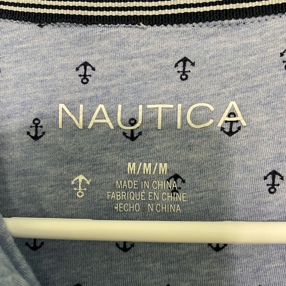 Nautica button up Pajamas size M one pocket bottom has stetch waist - Picture 11 of 12